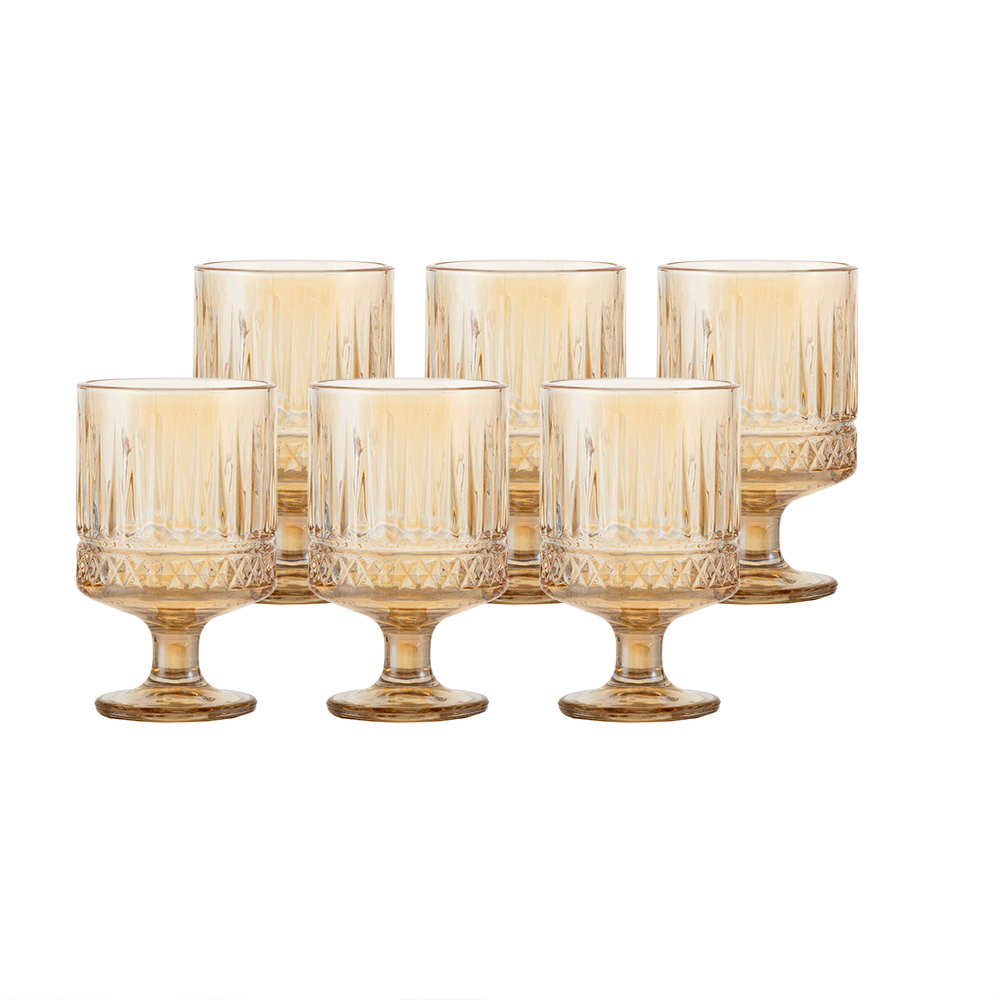 طقم كؤوس زجاجية متعددة الاستخدامات سعة 200 مل - 6 قطع