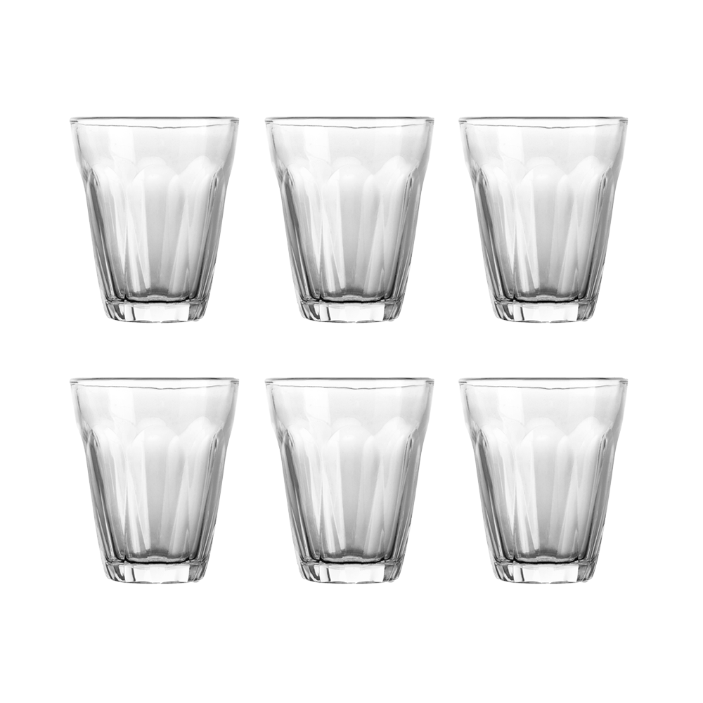 مجموعة أكواب زجاجية عشملي - 6 قطع