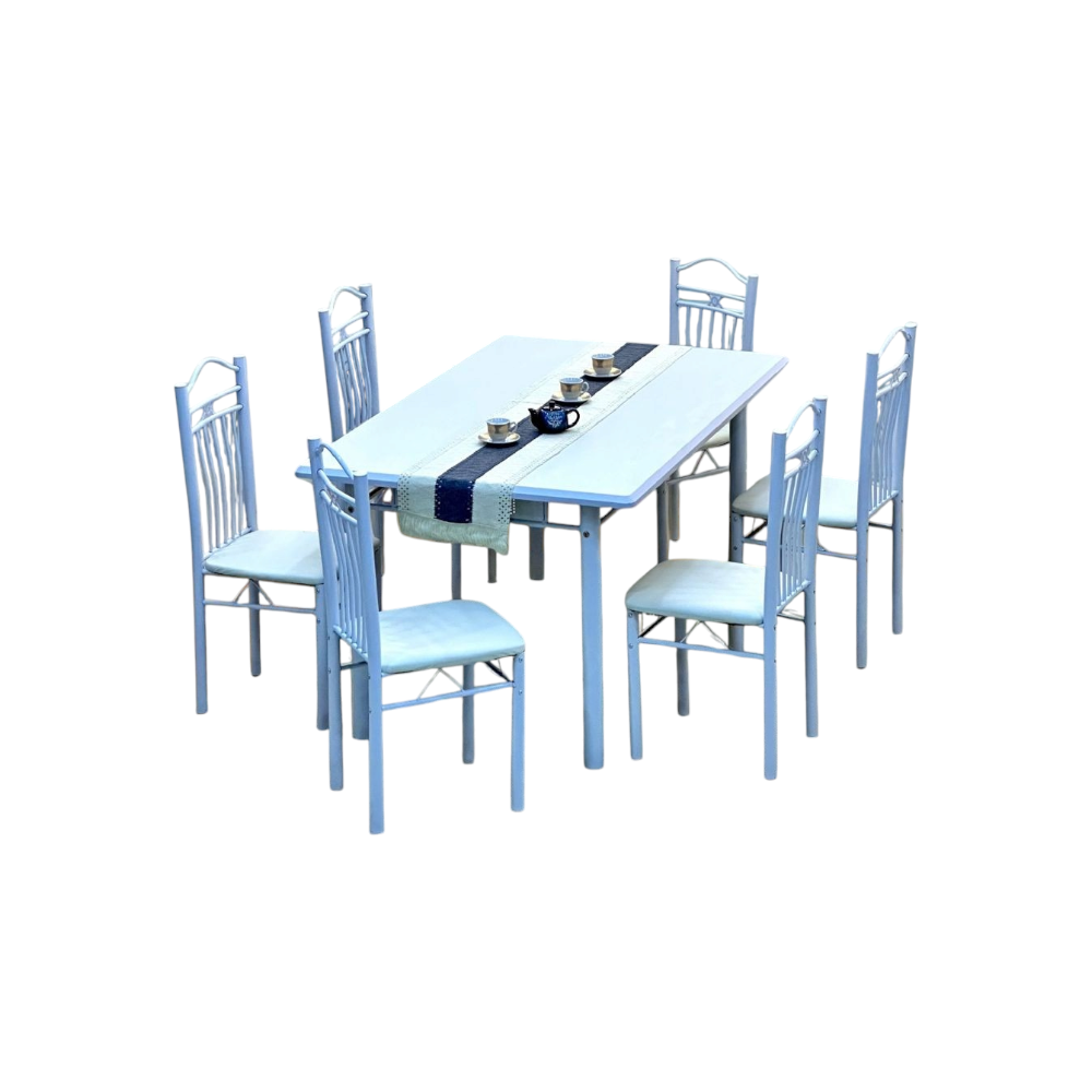 طاولة طعام مستطيلة مع 6 كراسي -sky