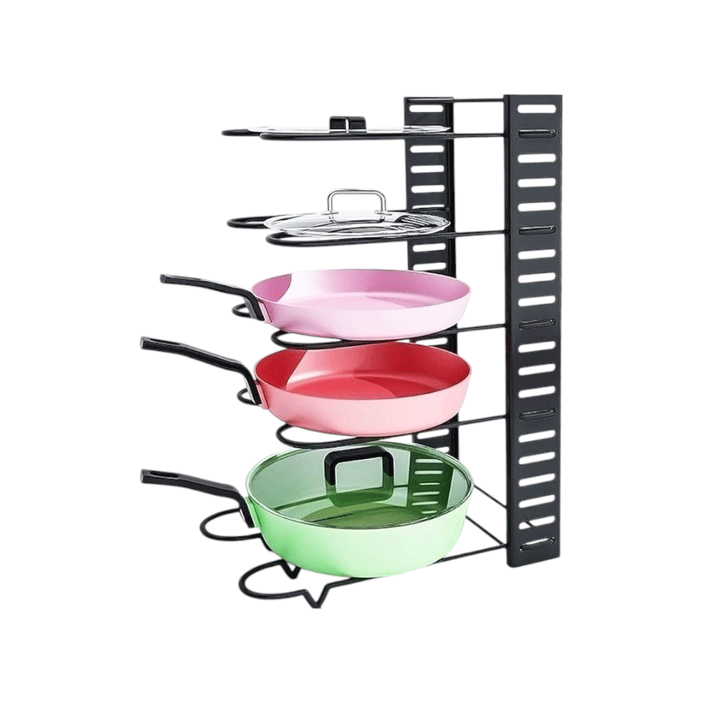 ارنيس منظم أواني الطهي قابلة للتعديل - أسود