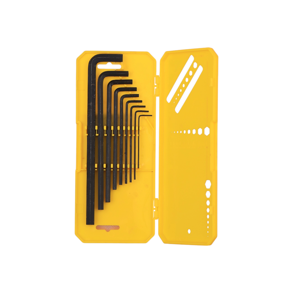 مجموعة مفاتيح سداسية لامبوس 9 قطع متدرجة الأحجام - فضي