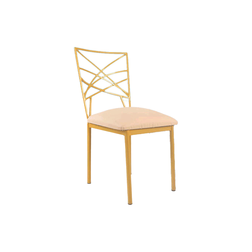 كرسي ثابت فندقي نص قماش  موديل  AF 2024 - بيج