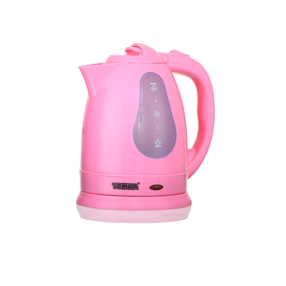 غلاية كهربائية تكاوا بقوة 2000 واط وبسعة 2.0 لتر موديل TI-K184 - وردي