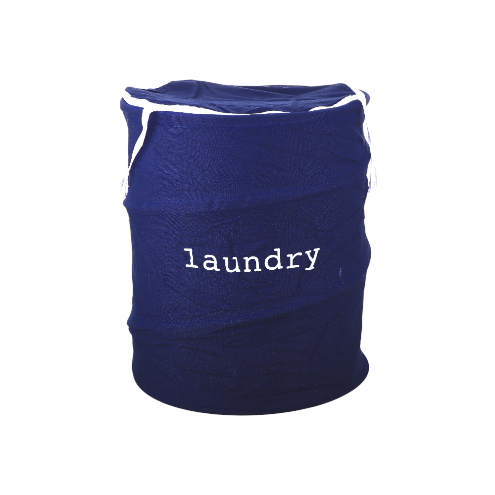 سلة غسيل قماشية قابلة للطي تصميم أسطوني متعددة الاستخدام - 35×43×40 سم