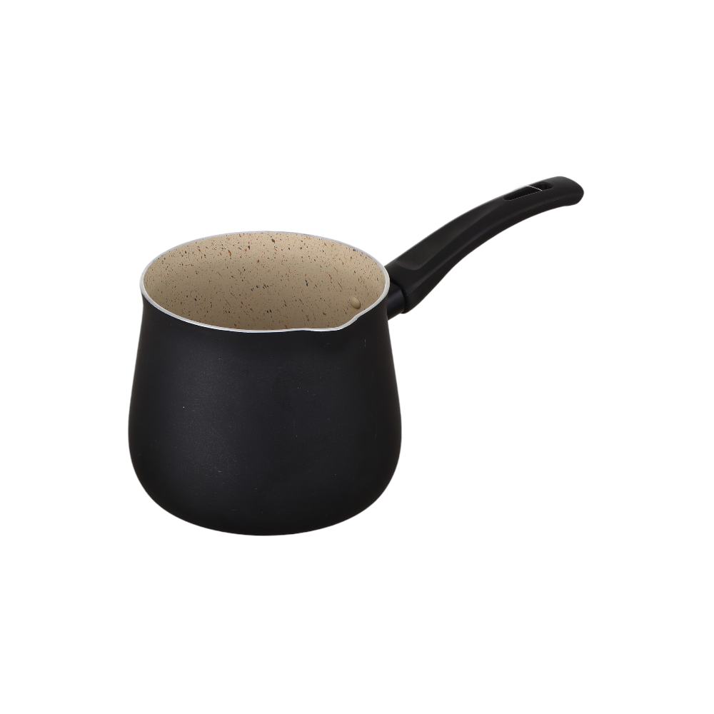 جزوة شاي جرانيت يد خشبي لون أسود1 لتر - متعددة الألوان