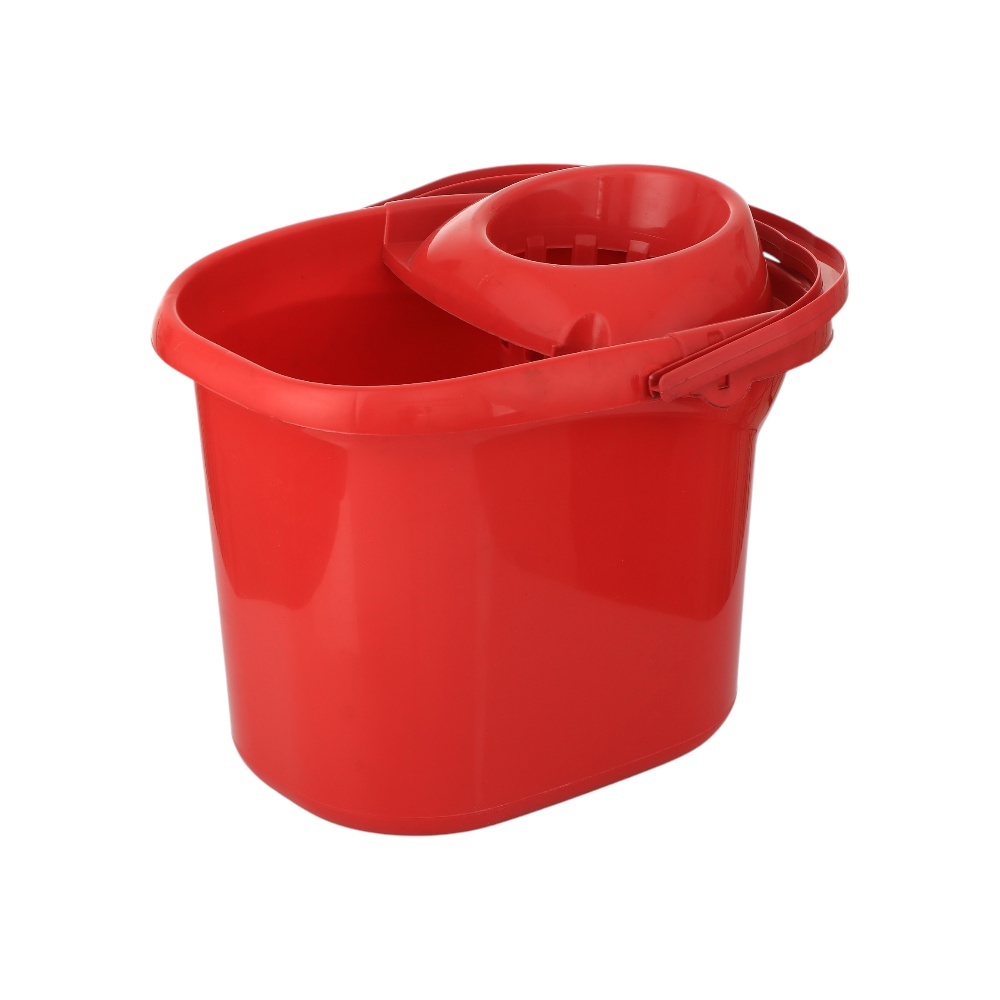 دلو ماء بلاستيك موب مع عصارة 13 لتر- احمر