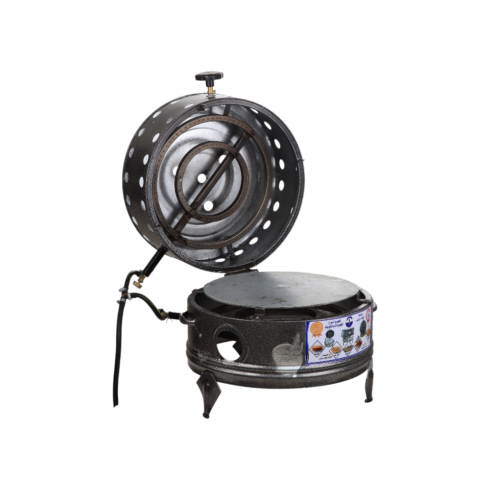 طباخة الشعلة الزرقاء غاز دائرية  - فضي