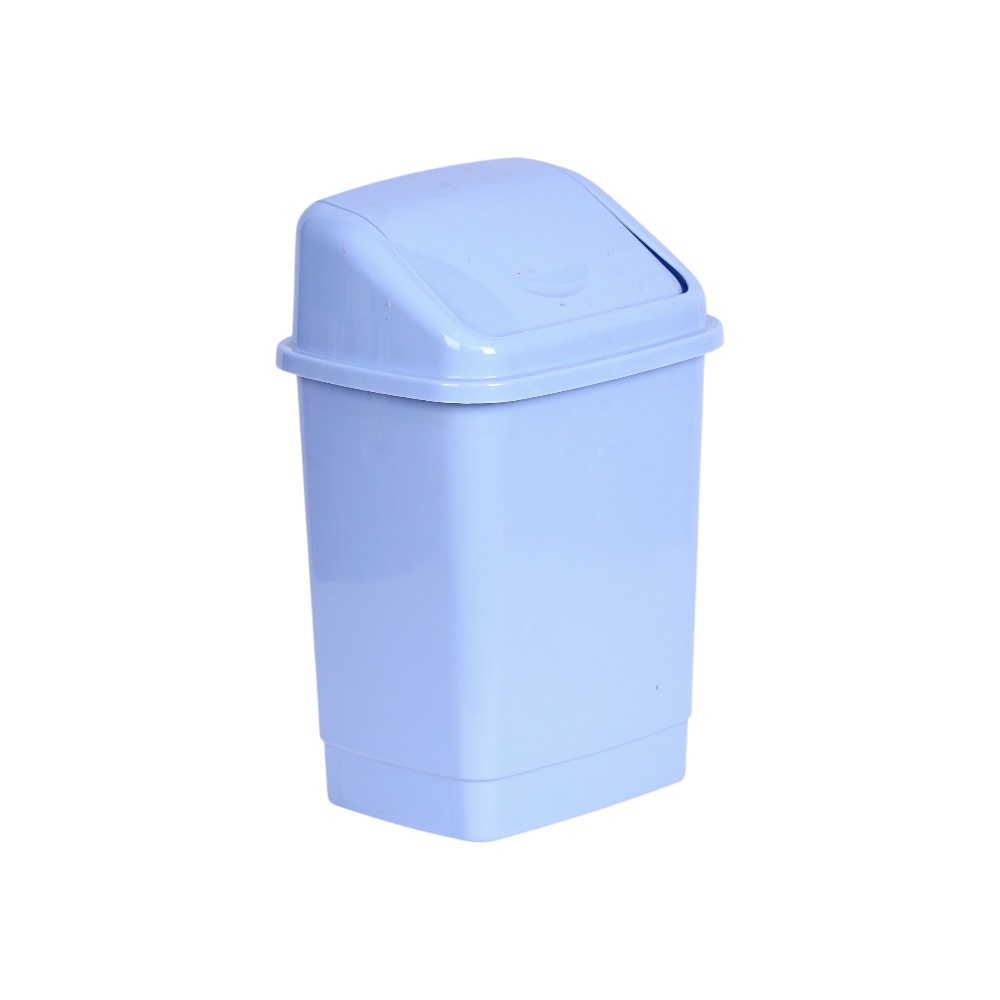 سلة مهملات بلاستيك بغطاء موديل 44025 - أزرق فاتح