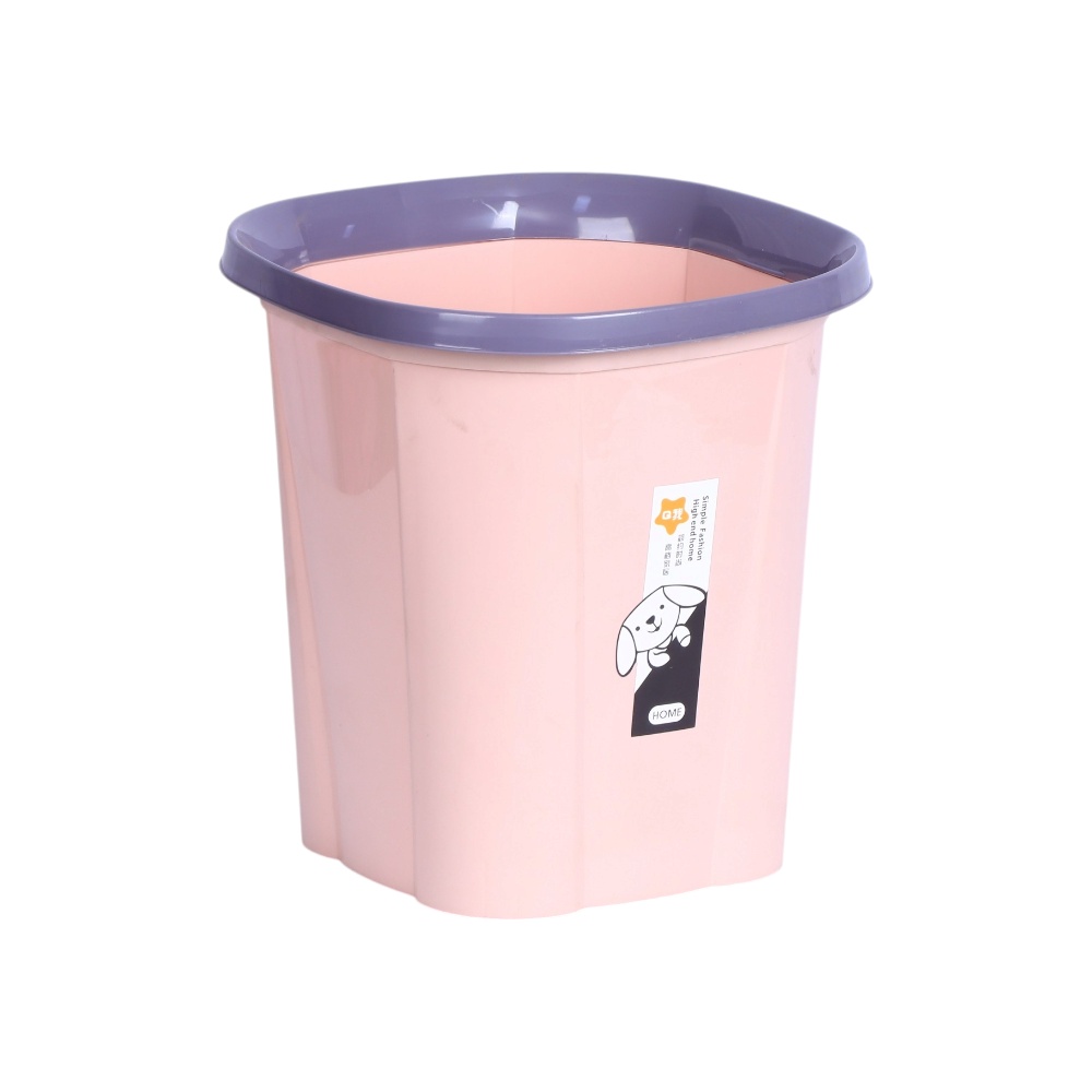 سلة مهملات بلاستيك موديل 232 - وردي