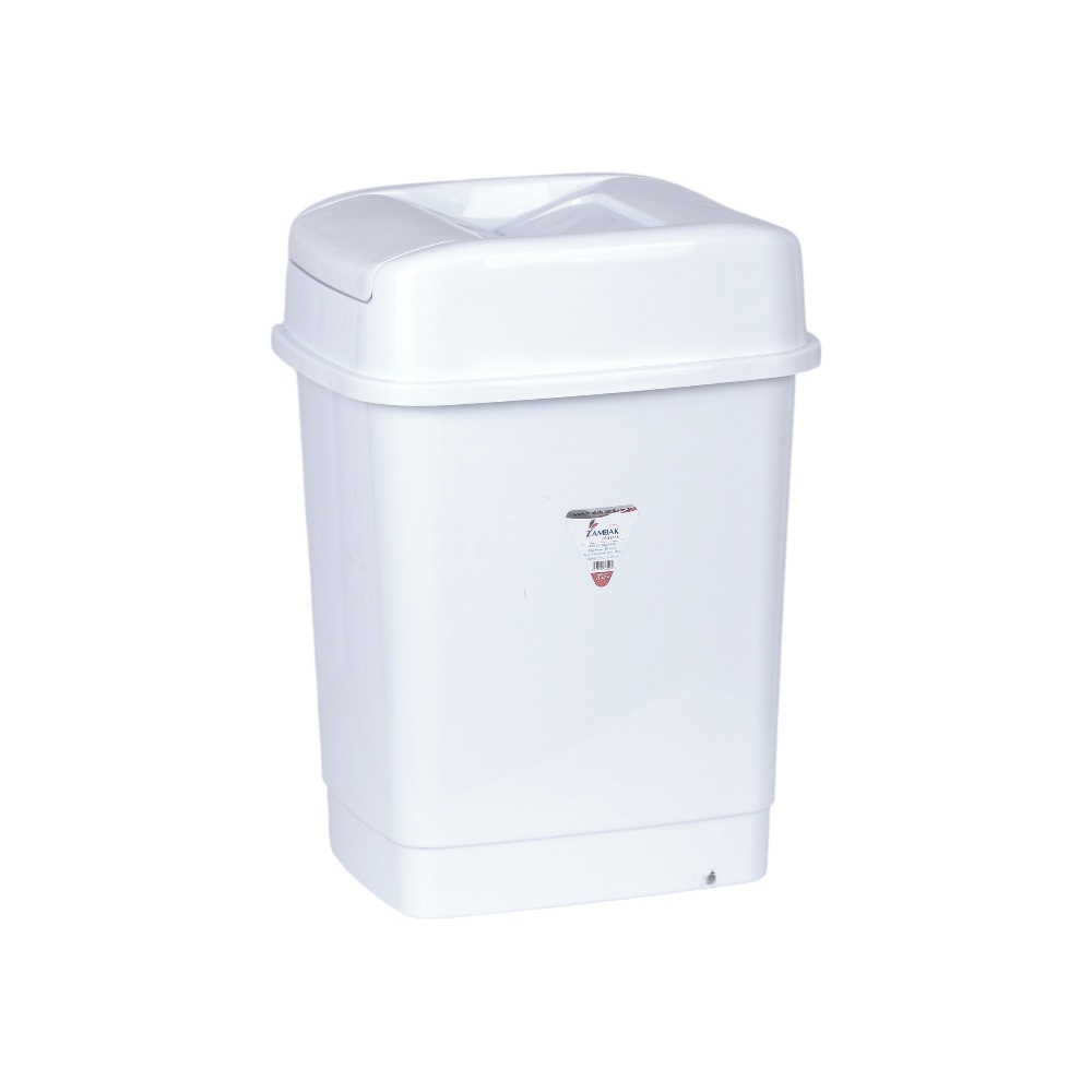 سلة مهملات بلاستيك موديل 44292 كبيرة - أبيض