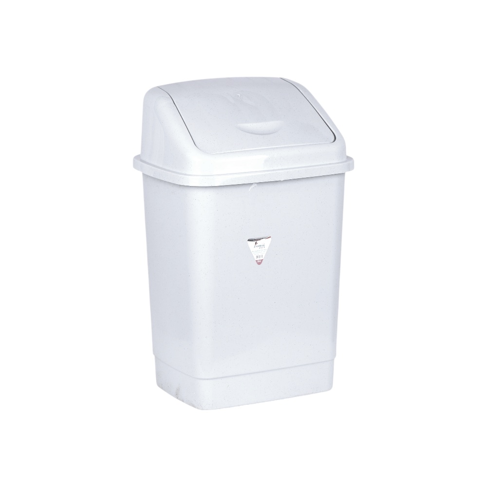 سلة مهملات بلاستيك موديل كبير موديل 44056 50 لتر - رمادي