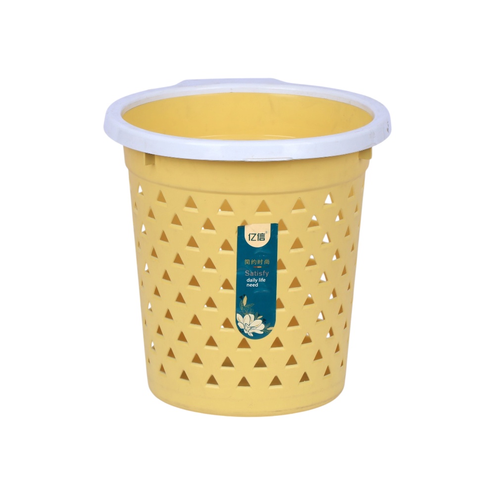 سلة مهملات بلاستيك موديل 901 - أصفر