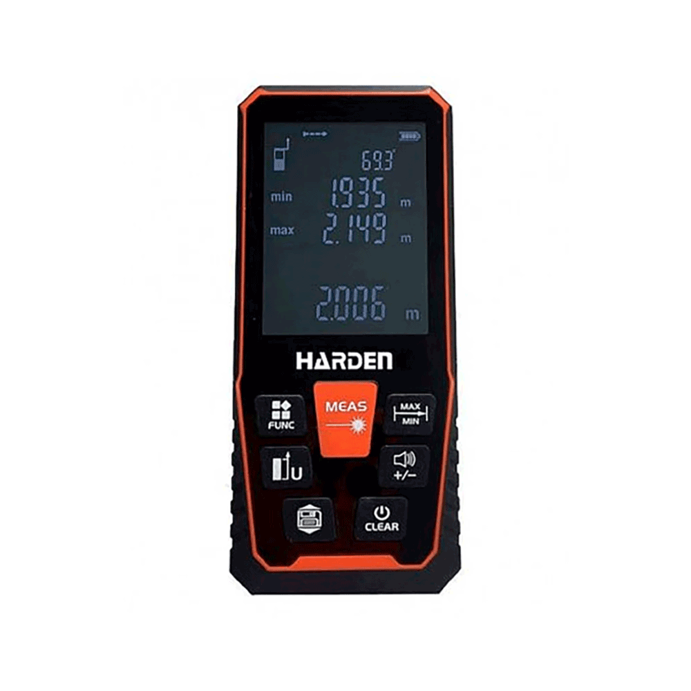 جهاز قياس المسافة بالليزر هاردن من 0.2 إلى 40 متر  - أسود 