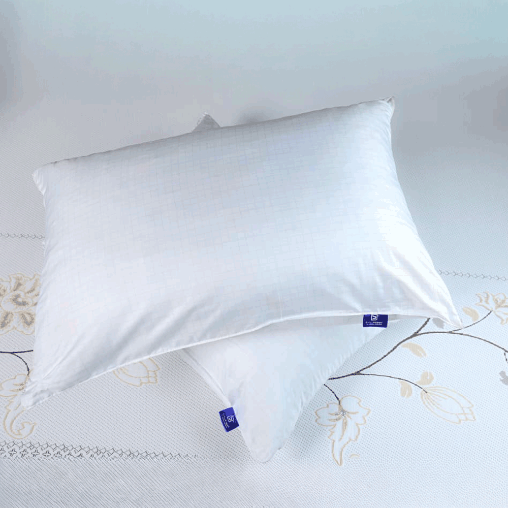 طقم مخدات باريس الفندقية الفاخرة أبيض - قطعتين