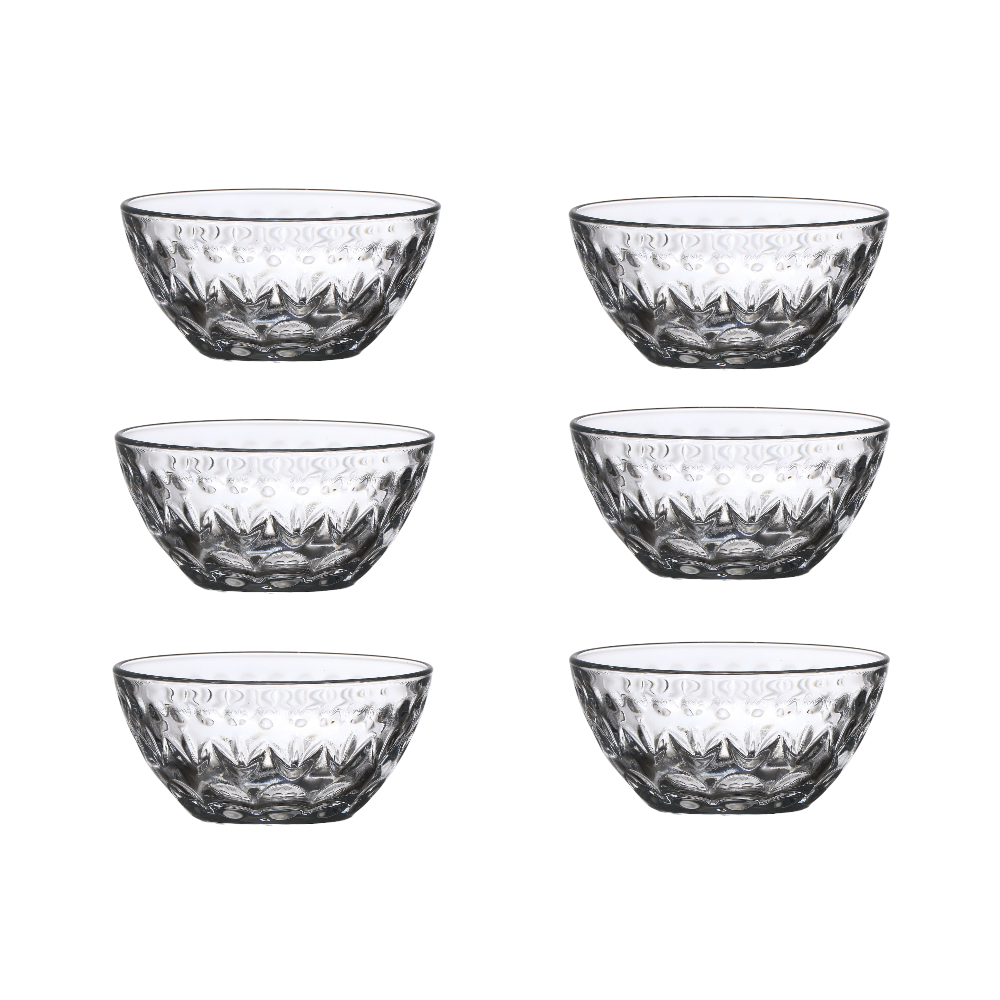 مطايب زجاج دائرية باشا باشا - 6 قطع