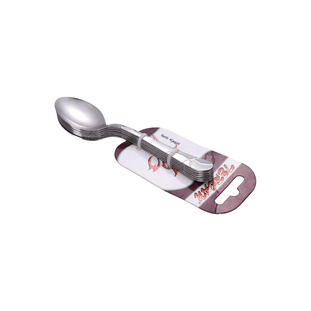 ملاعق طعام باشا باشا ستانلس ستيل - 6 قطع