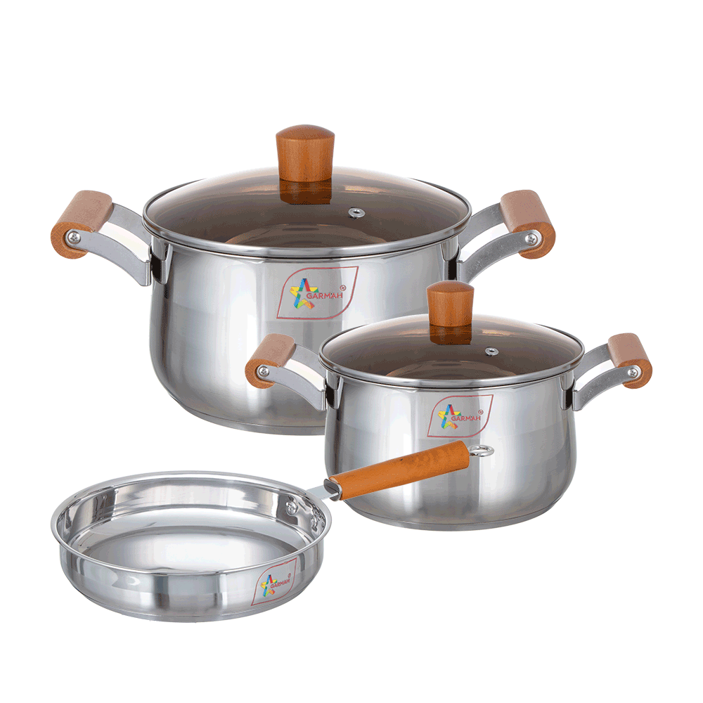 طقم قدور طهي ستانلس ستيل جارمه 5 قطع
