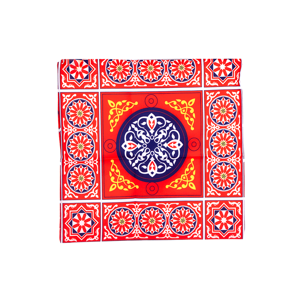 كيس مخدة قماش بنقشة رمضانية مطبوعة -25*25 سم