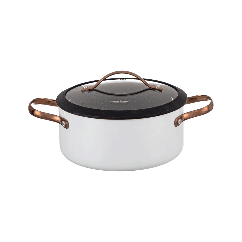 قدر طهي داني هوم بسعة 2.7 لتر ومقاس 20 سم - أبيض