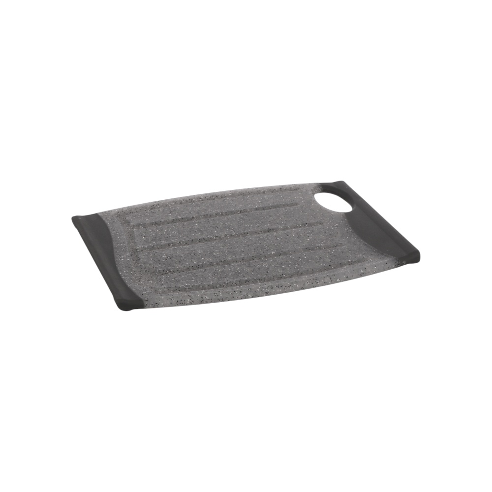 لوح تقطيع داني هوم بلاستيك مانع للإنزلاق بمقاس 25 سم بتصميم رخامي - رمادي 