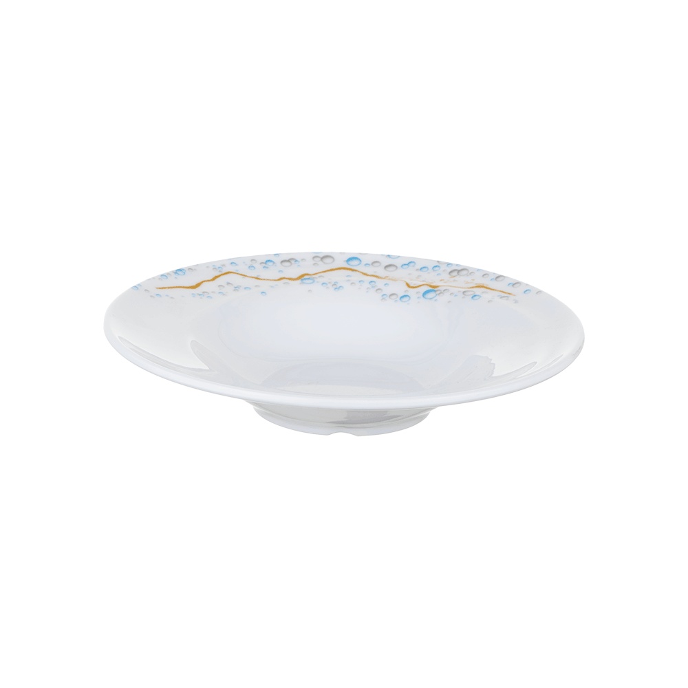 صحن ميلامين جافي ممتاز دائري رسمة جانبية - 18 سم