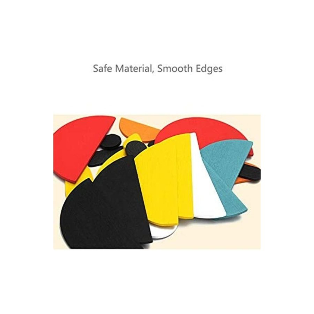 لعبة أحجية تركيب الصور المقطعة التعليمية مصنوعة من الخشب - 25.5x21.5x4.5 سم 