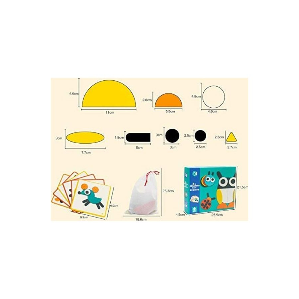 لعبة أحجية تركيب الصور المقطعة التعليمية مصنوعة من الخشب - 25.5x21.5x4.5 سم 