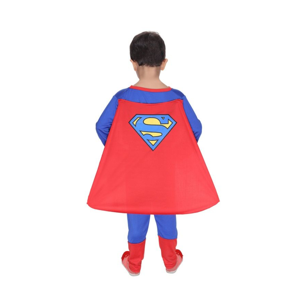  زي تنكري شخصية سوبر مان للأطفال - أحمر و أزرق