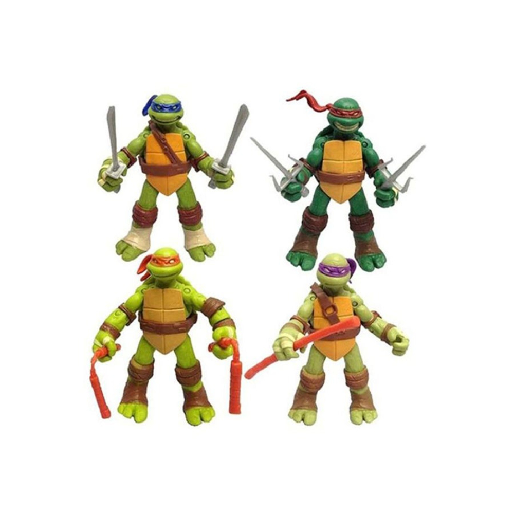 كياوكاي مجموعة شخصيات نينجا تيرتلز قابلة للتجميع 4 قطع - 12 سم 
