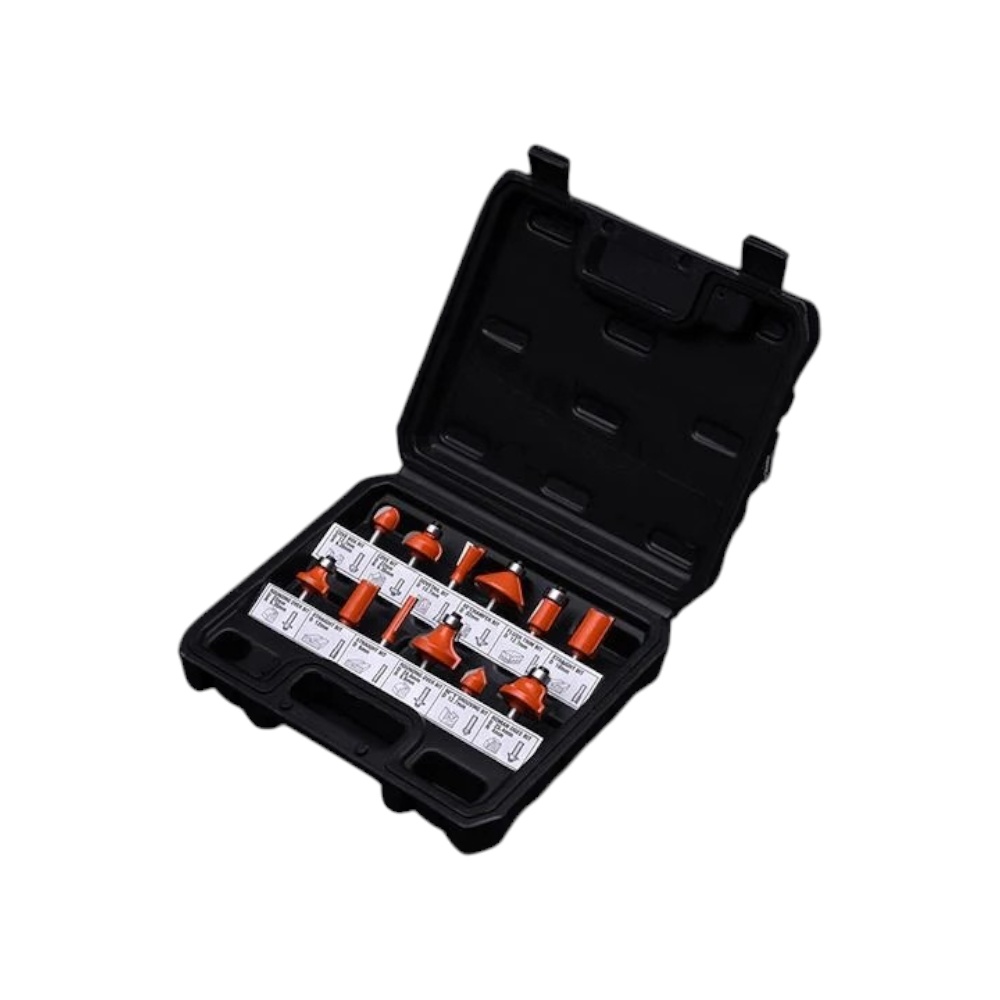 هاردن مجموعة رؤوس راوتر كربيد 12 قطعة -  متعدد الألوان