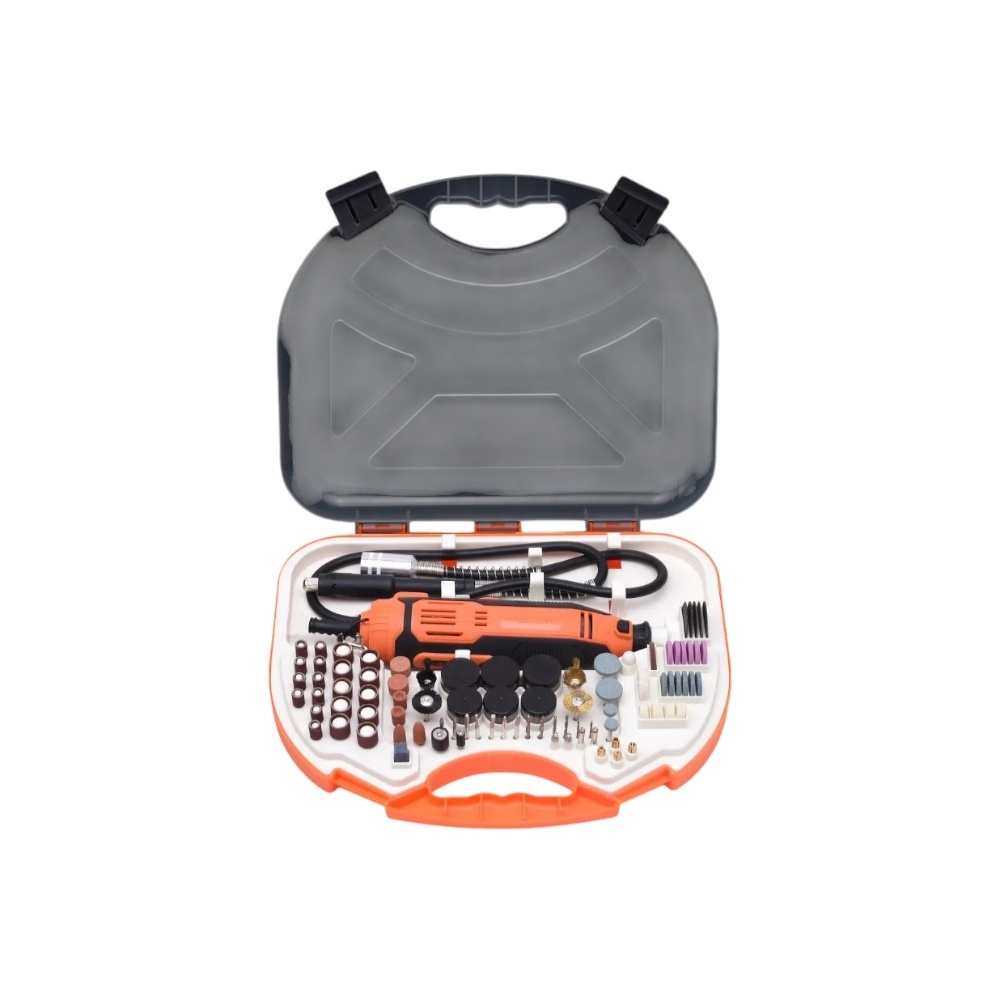 طقم جلخ دوار هاردن بقوة 130 وات عدد 211 قطعة موديل 752912- برتقالي