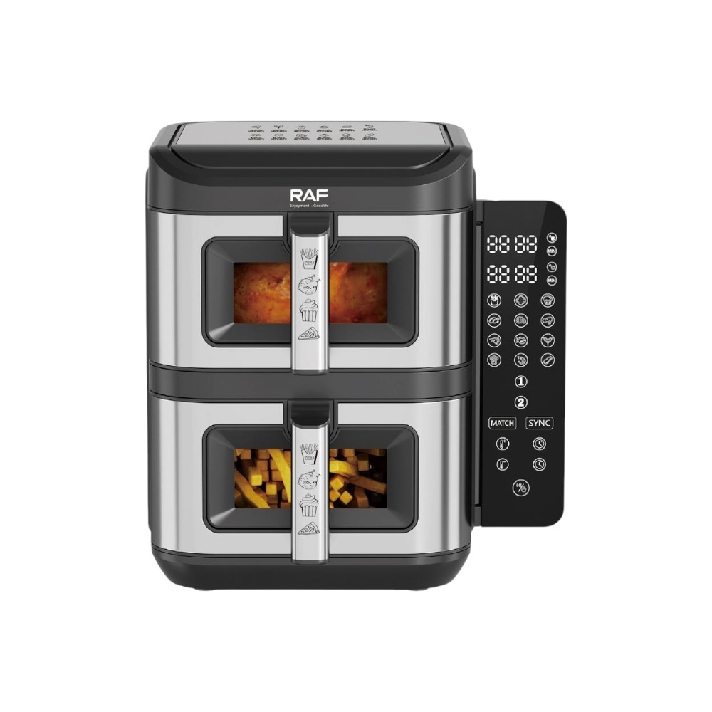 قلاية هوائية راف بسلتين ونوافذ رؤية بقوة 2800 وات وسعة 12 لتر موديل R.5280 - متعدد الألوان