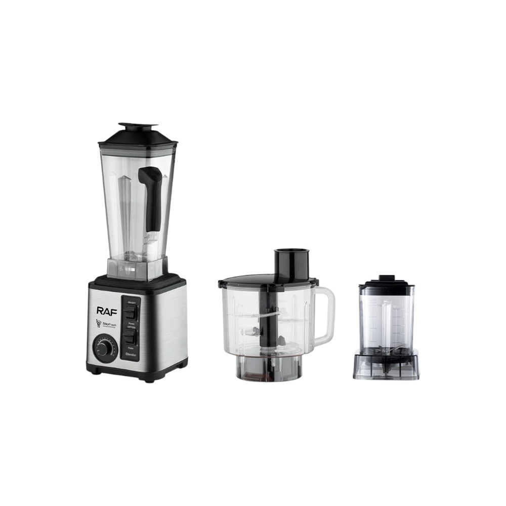 خلاط كهربائي راف 3 في 1 بـ 8 شفرات حادة وقوة 2600 وات موديل R.2877 - متعدد الألوان