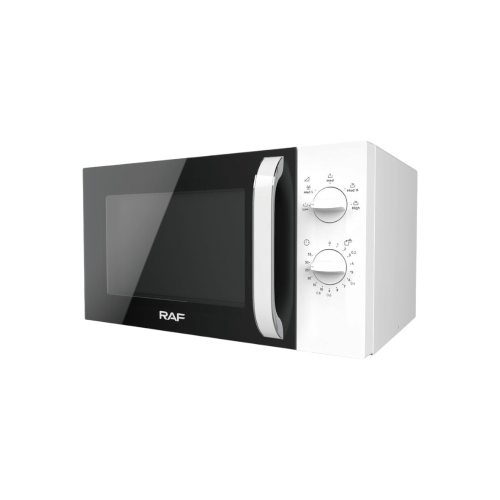 ميكروويف راف سعة 23 لتر بقوة 800 وات مع خاصية التذويب الذكي موديل R.8002 - أبيض
