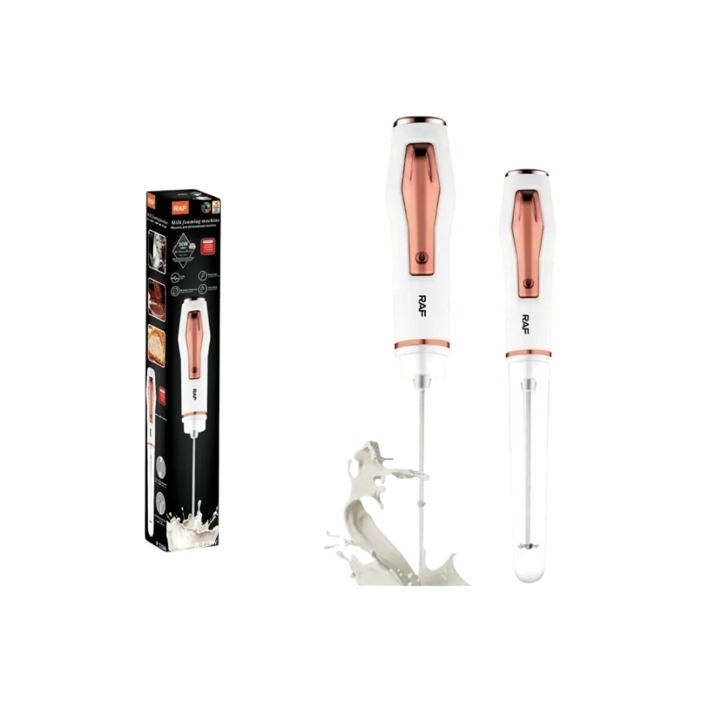 مخفق حليب كهربائي راف بقوة 30 وات مع عمود طويل 15 سم موديل R.339W - متعدد الألوان