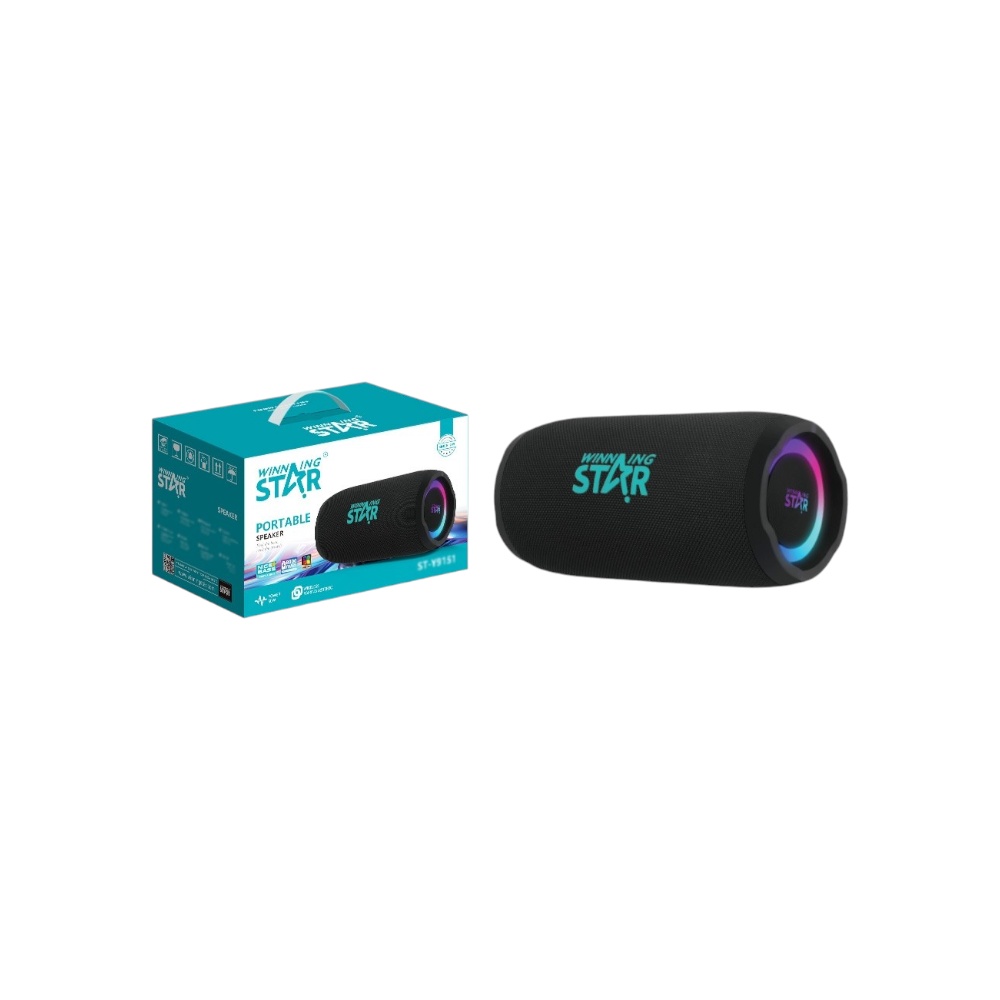 مكبر صوت وينينج ستار لاسلكي محمول موديل ST-Y9151 - أسود