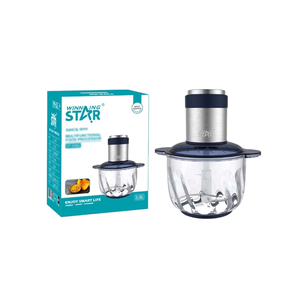 خلاط ومحضر طعام متعدد الوظائف وينينج ستار بقوة 300 واط وسعة 3 لتر بشفرات ستانلس ستيل موديل ST-5582 - متعددة الألوان