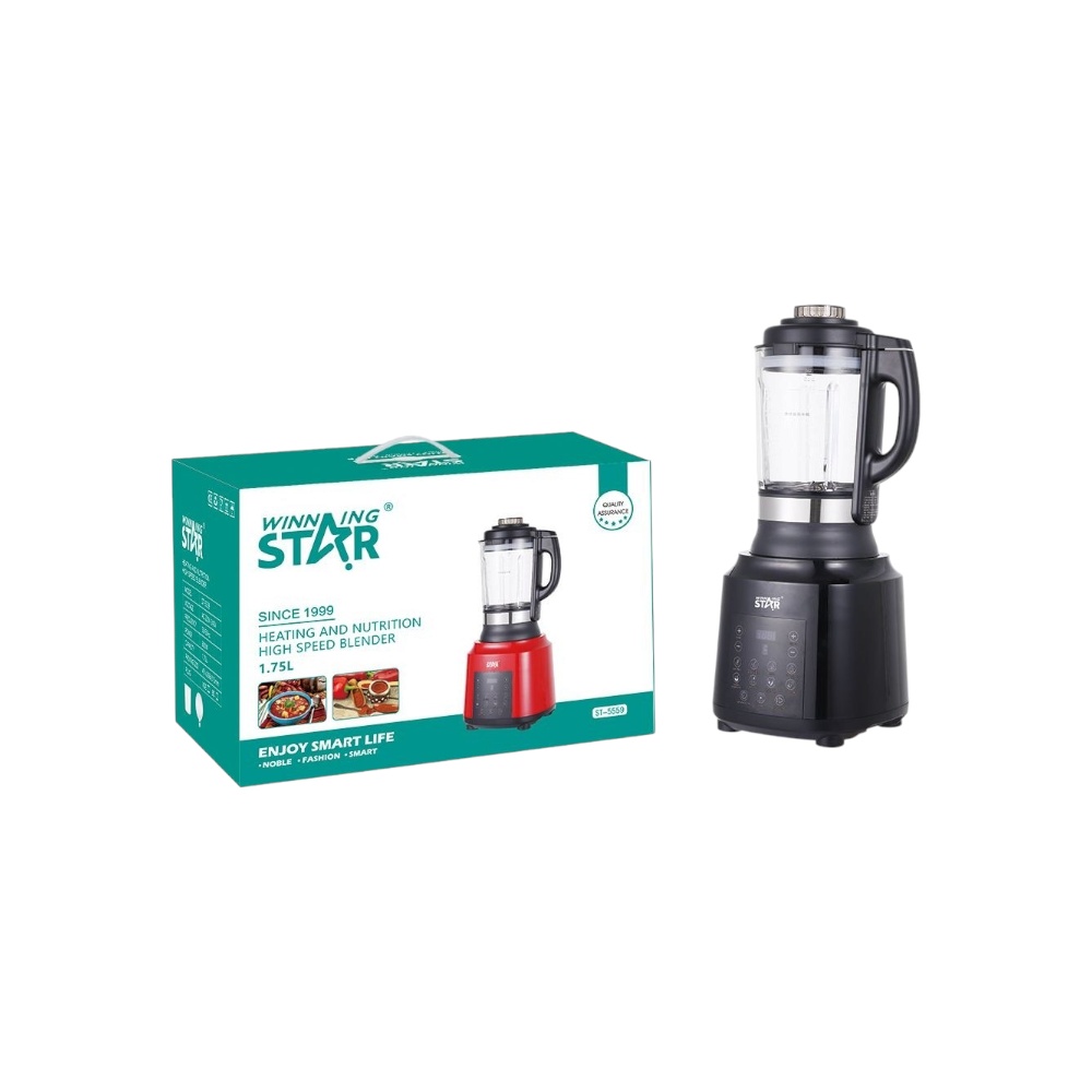 خلاط طهي حراري ذكي وينينج ستار بقوة 800 واط وسعة 1.75 لتر موديل ST-5559 - أسود