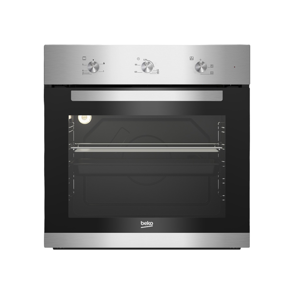  فرن غاز بيكو مدمج بسعة 72 لتر ومقاس 60 سم مع إضاءة هالوجين  قوة 2300 وات موديل BIGT22100XML - فضي