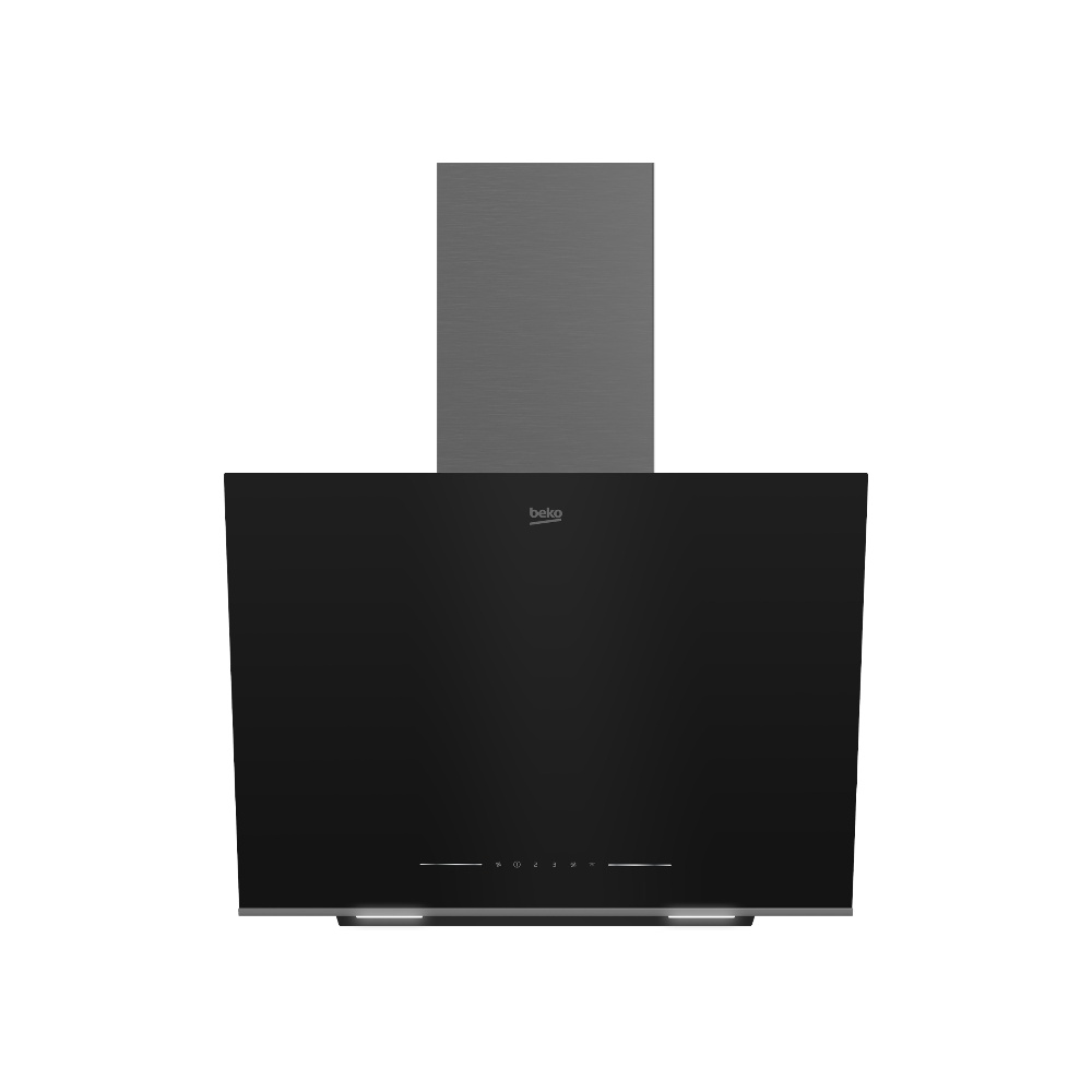  شفاط مطبخ بيكو مائل مقاس 60 سم مع تهوية مكثفة قوة 300 وات موديل BHCA66641BBHS - أسود