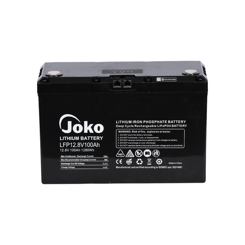 بطارية ليثيوم فوسفات الحديد جوكو بقدرة 100 أمبير موديل LFP12.8V100Ah - أسود