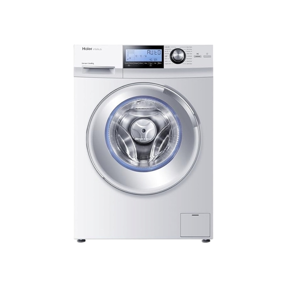 غسالة هاير فتحة أمامية أوتوماتيك بالكامل بسعة 8 كجم موديل HW80-BD1626 - أبيض