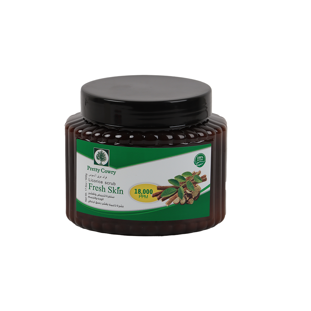 بريتي كروي صنفرة للتبيض وتقشير الوجة والجسم بخلاصة عرق السوس- 500جم