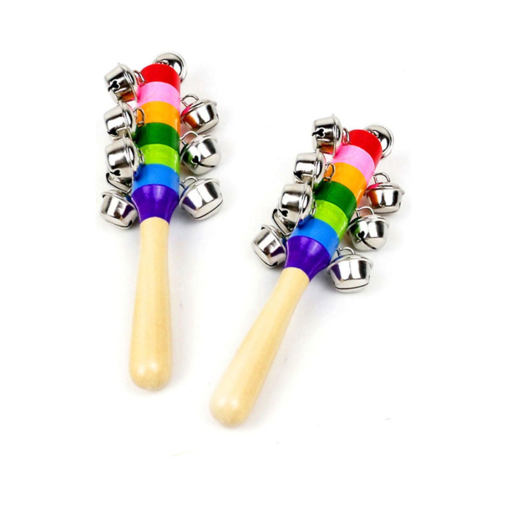 مس تيارا أجراس خشخيشة يدوية خشبية - قطعتين