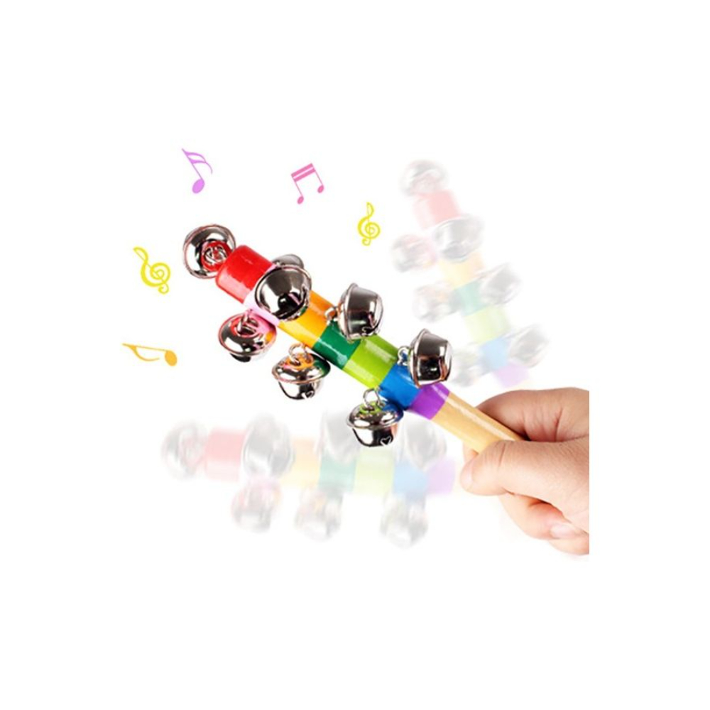 مس تيارا أجراس خشخيشة يدوية خشبية - قطعتين