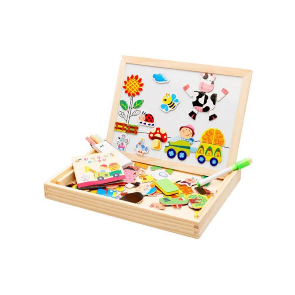  لعبة ألغاز خشبية مغناطيسية