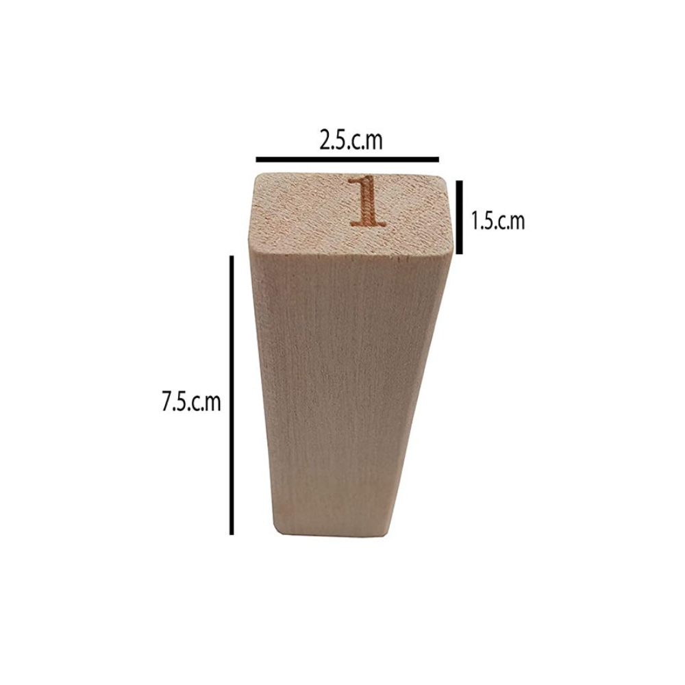  مكعبات خشبية كلاسيكية 