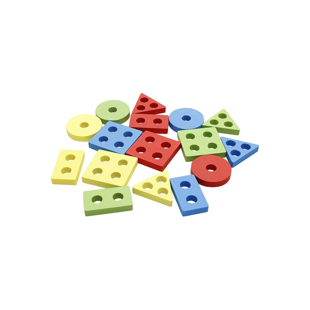 ليوو مكعبات خشبية تعليمية للأطفال أشكال متعددة - 6.3x5.31x2.76 بوصة