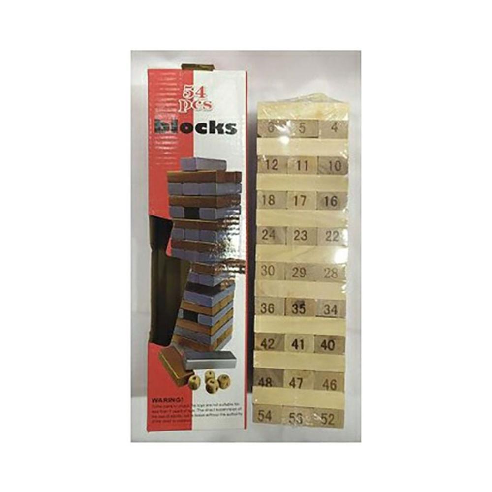 ماتيل جيمز مكعبات خشبية تعليمية - 54 قطعة