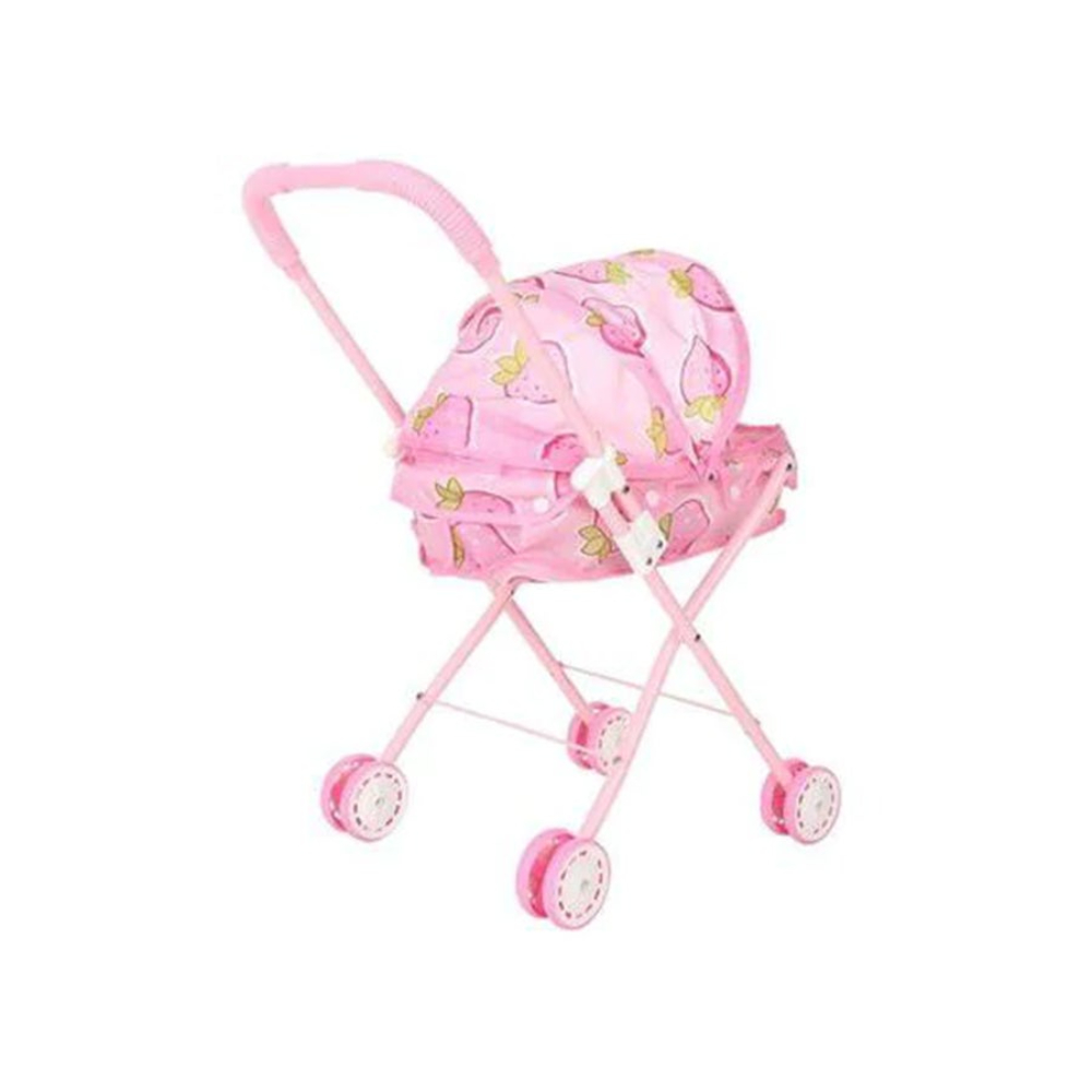  عربة دمى للأطفال بإطار معدني ومظلة شمسية قابلة للتعديل - موديل 1+